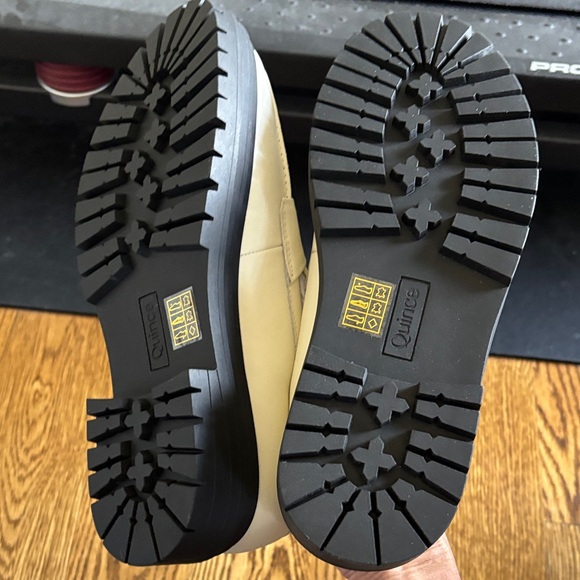 NWT Quince Lug Sole Cream Loafers - Picture 4 of 6